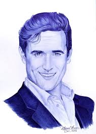 Personalized ballpoint pen portraits.