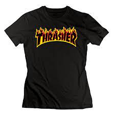 We are canada's online skateboard shop. Mf Tshirt Women S Thrasher Magazine Flame Logo Cotton T Shirt Buy Online In Sweden At Sweden Desertcart Com Productid 58683104