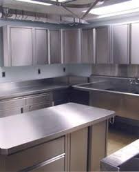 Stainless Steel Cabinets Give A Neat Restaurant Kitchen Feel Cuisine