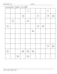 Counting Worksheets For Kindergarten Backward Blank Chart