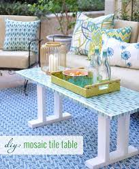 Hampton bay crestridge steel square outdoor patio bistro table with tile top. Tile Top Garden Dining Table Off 74