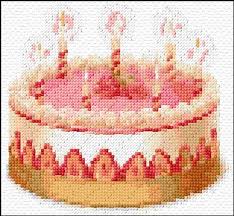 Stitched by anita in texas. Birthday Cake Cross Stitch Designs