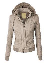 Mbj Womens Faux Leather Jacket With Hoodie At Amazon Women S Coats Shop Faux Leather Jacket Women Leather Jacket Jackets