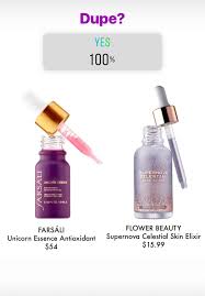 Farsali Unicorn Essence Vs Flower Beauty Supernova Elixir Unicorn Essence Farsali Unicorn Essence Essence Makeup
