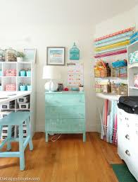 Is it easy to decorate a room on a budget? How To Organize A Craft Room Work Space The Happy Housie Organizing A Craft Room Small Craft Rooms Craft Room Design