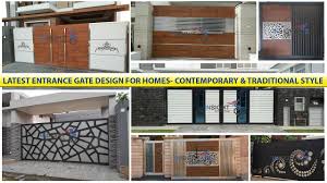 Your modern house gate stock images are ready. Latest House Gate Designs In Kerala Contemporary Traditional Style Designs By Insight Automation Youtube