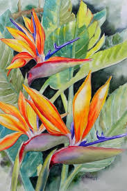 Watercolor Bird Of Paradise Painting Bird Of Paradise Flowers By Hildavandergriff On Etsy With Images Birds Of Paradise Flower Flower Painting Watercolor Flowers Paintings