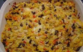 yellow rice with en black beans