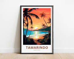 Tamarindo Travel Print - Tamarindo Poster, Costa Rica Wall Art, Framed  Present, Gift Costa Rica Present - Etsy