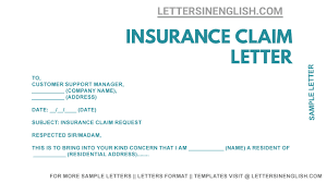 Briefly describe the indicate which has caused you to write and what you expect from the insurance company. Letter To Insurance Company For Damage Claim Sample Letter Regarding Product Damage Claim Letters In English