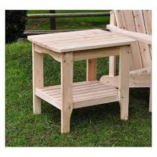 Rectangular Side Table Natural Shine Company Inc Wooden Side Table Outdoor Side Table Patio Side Table