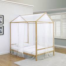 Custom iron beds, custom brass beds, and other handcrafted metal bed frames made in america. Altadena White Twin Metal Canopy Bed 1stopbedrooms
