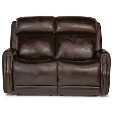 Beautifully crafted leather loveseats available at extremely low prices. Flexsteel Latitudes Stanley Transitional Power Leather Loveseat With Power Headrest Zak S Home Reclining Loveseats