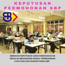 Pendaftaran permohonan ke tingkatan 1 dan tingkatan 4 bagi sesi persekolahan 2013 sekolah berasrama penuh (sbp) serta sekolah kawalan, smka, kaa dan krk di bawah jabatan. Keputusan Permohonan Sbp 2018 Permohonan Masuk Tingkatan 1 Sekolah Asrama Penuh Sbp 2018 Nota Permohonan Kemasukan Sbp Tmua Semakan Tarikh Keputusan Sbp 2020 Menerusi Makluman Portal Rasmi Kpm Permohonan Kemasukan Ke Tingkatan 1 2019 Untuk