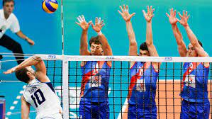The volleyball court is split into two halves of 9m (29.5ft) each and has a net. Volleyball Rules Equipment Regulations Court Size And Basics