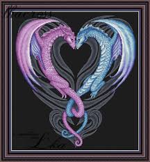230 x 295 (16.5 x 21.5 inches on 14ct aida fabric) this design uses 40 colors of dmc floss this counted cross stitch pattern was created from artwork by larry taugher: Dragon Heart Digital Cross Stitch Pattern