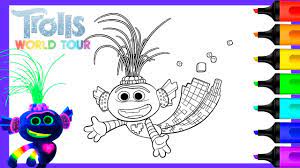 Printable trollex king of techno trolls coloring page. King Trollex Trolls World Tour Color Art And Coloring Fun Youtube