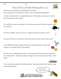 multiplication problems printable 5th grade