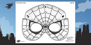 It may not display this or other websites correctly. Printable 3d Spider Superhero Mask Primary Resources Ks1