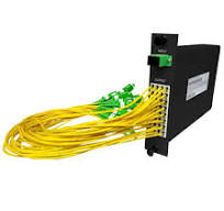 FIS PLC Splitter Module 1x8 1.6mm Jacketed 2 Meter Leads with SC/APC  Connectors LGX Footprint