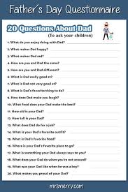 Memorial day was first recognized on what date? 20 Questions About Dad To Ask Your Children Mrs Merry