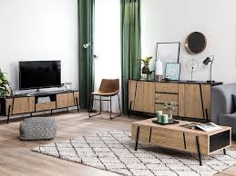 Coffee Table With Storage Dark Wood Blackpool Beliani Ch