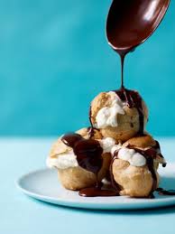 Profiteroles Recipe With Ice Cream And Hot Fudge Sauce Recipe Thanksgiving Desserts Easy Thanksgiving Desserts Thanksgiving Food Desserts