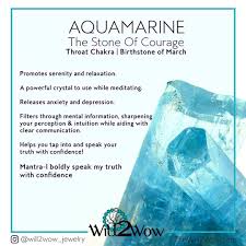 Birthstone Meanings And Powers Aquamarine March S Birthstone Will2wow Jewelry Stone Of Courage Crystal Healing Crystal Healing Bracelets Crystal Healing Stones Crystals