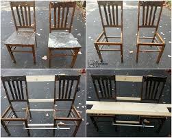 Repurposed Chair Bench Chairs Repurposed Wooden Dining Room Chairs Comfortable Living Room Chairs