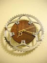Upcycled Bike Chain Ring Clock 410 Gone Upcycled Bike Bicycle Decor Diy Clock