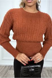 Maybe you would like to learn more about one of these? Pull Cognac Tres Doux Avec Dos Nu Et Noeud Pull Blanc Pour Femme Tres Chic