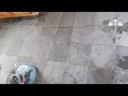 Contrasting colours couldn't be easier; Slate Cleaning Nottingham Professional Slate Floor Cleaning Nottinghamshire Abbey Floor Care 0800 Abbey Floor Care Slate Flooring Floor Cleaner Flooring