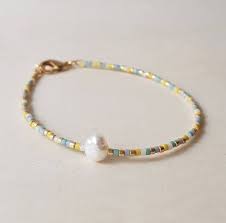 Dainty Colorful Pearl Bead Bracelet Tiny Seed Bead Stacking Summer Bracelet 18k Gold Filled Clasp Friend Gift For Her Summer Bracelets Beaded Jewelry Beaded Bracelets