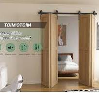 Amazon.com: TOIMIOTOIM 60" Bi-Folding Sliding Barn Door ...