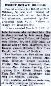 Robert Horace Milstead Sr. (1886-1942)