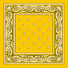 Black And Yellow Paisley Bandana Black Paisley Bandana Single Piece 22x22 Esarp