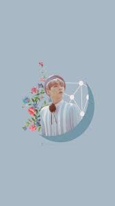 Suga Wallpaper Suga Wallpaper Kpop Bts Aesthetic Blue Flower Bts Wallpaper Kpop Wallpaper Wallpaper