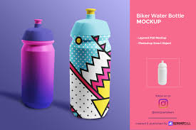 Download Biker Water Bottle Mockup Designertale