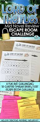 Engage Your Students In A Fun And Exciting Escape Room Review Activity For William Golding S Novel Lord Of The Flies Teaching Techniques High School Activities