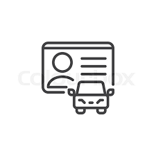 In the next step you will see. Driver License Outline Icon Linear Stock Vector Colourbox