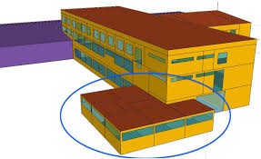 Sketchup 3d Representation Of The Monitored Building