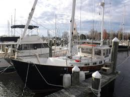 Fisher 30 casimia being prepared for a river voyage up the river d.ouro in portugal therefore. 37 Fisher Ketch Motorsailer For Sale Ketch Mariner Curtis Stokes Yacht Brokerage