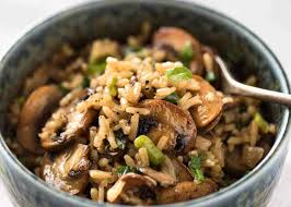 Mushroom Rice Recipe Mushroom Rice Stuffed Mushrooms Recipes