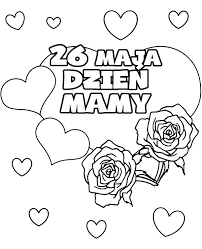 Dzień mamy u0013 laurka do pokolorowania dla dzieci. Malowanka Na Dzien Matki Kolorowanki Okolicznosciowe