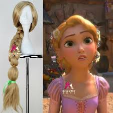 Women disney tangled rapunzel long blonde weaving braid cosplay party wigs. Tangled Rapunzel Disney Princess Long Blonde Braid Anime Cosplay Party Wig Hair Ebay