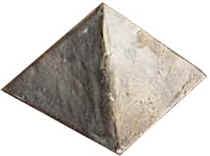 You should have a foundation of three triangles with two flat cards on top. Paper Pyramid Craft