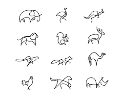 One Line Animal Logos One Line Tattoo One Line Animals Line Tattoos