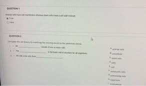 2 do now sexual reproduction involves __ parent/s. Question 1 Animal Cells Have Cell Membrane Whereas Chegg Com