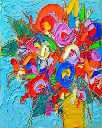 Oil painting has existed for centuries. Abstract Vase Of Flowers Paint By Numbers Numpaint Paint By Numbers