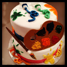 Painter Cake Le Torte Di Ste Colors Cake Happy Birthday Cake Artist Cake Cake Happy Birthday Cakes
